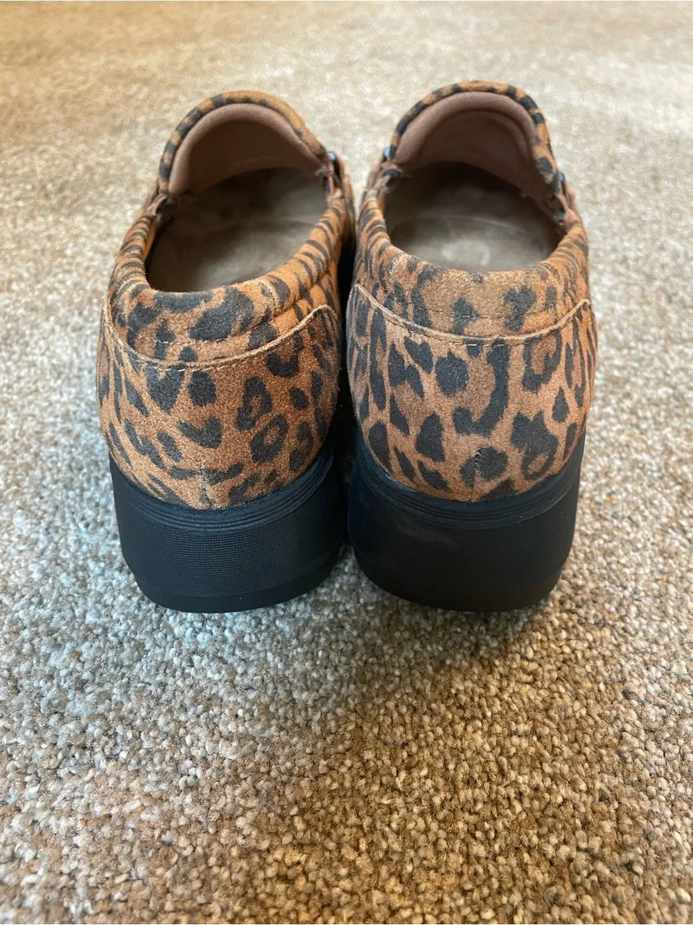Clark’s Collection Zylah Erin Leopard Print Platform Loafers - Slip-Ons Size 8